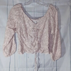 Japna long sleeve cropped top